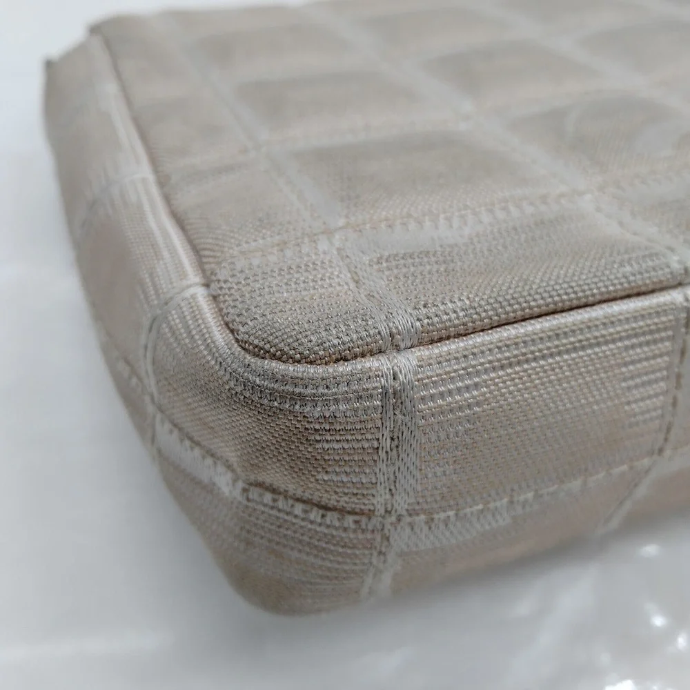 Chanel East West Canvas Shoulder Bag